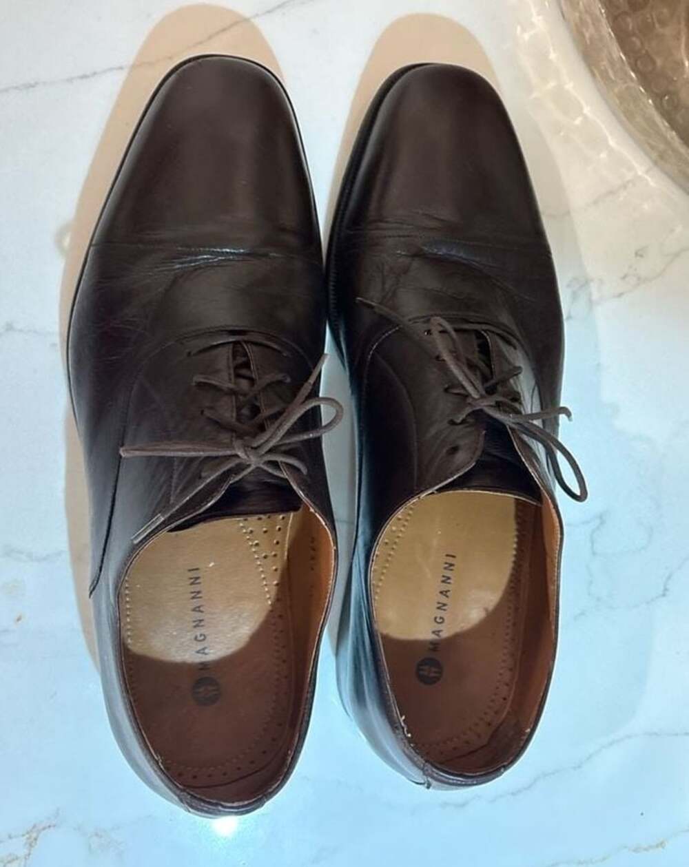 Magnanni Federico Brown Leather Cap Toe Oxford Shoes Size 11 M